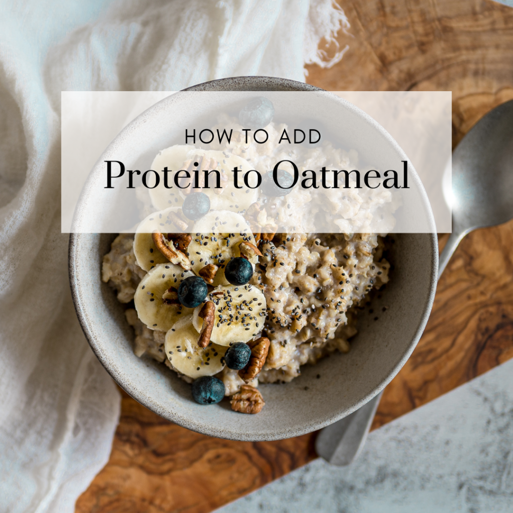 how to add protein to oatmeal image of oatmeal bowl
