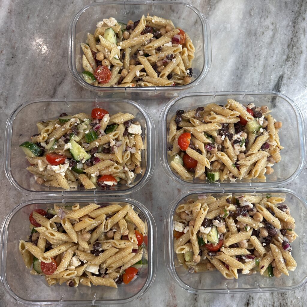 Sunday meal prep: Mediterranean Chickpea Pasta Salad
