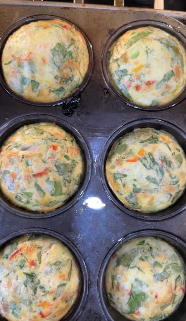 High-protein Blender Egg and Vegetable Bites, perfect for Sunday meal prep and grab-and-go breakfasts