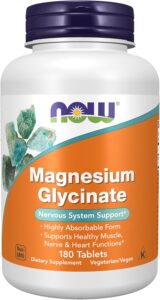 NOW Magnesium Glycinate supplement in my bedtime routine as a dietitian